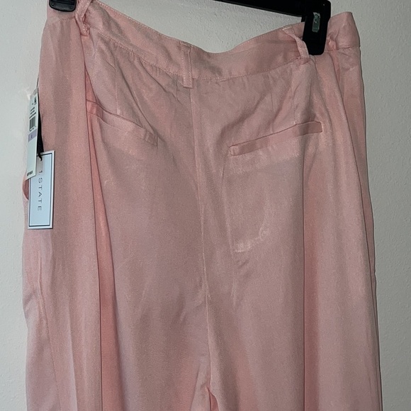 1 State High waisted pants‎ Bon Voyage color: peach skin Sz 6 wide legs new - Picture 7 of 11